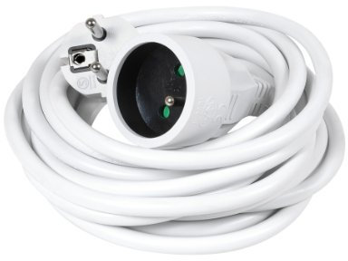 Rallonge électrique | Prolongateur électrique | Rallonge prise | Rallonge prise électrique | Rallonge 5m HO5VV|F 3g1.5 blanc 2P+T 16 AMP | 335251 Debflex