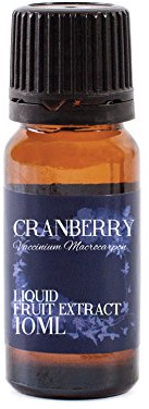 Mystic Moments | Cranberry - Liquid Fruit Extract 10ml | Perfect for Skin Care, Creams, Lotions and DIY Beauty Products Vegan GMO Free