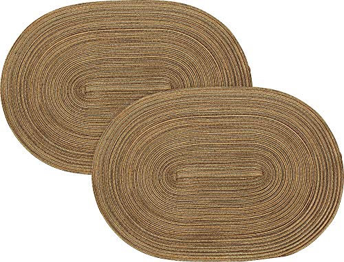 Pichler Tischset Samba 2er-Pack braun Größe oval: 33x48 cm