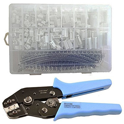 Szdealhola Kabelanschluss Crimpwerkzeugsatz mit 900 pcs JST-XH Stecker Kit, 2.54mm 2/3/4/5/6/8/10 Pin Stecker und Buchse Adapter Kabel Stecker, Metall Pin Stecker, PCB Board Stecker