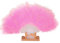 HUHU833 Wedding Showgirl Dance Elegant Large Feather Folding Hand Fan Decor Decal (Pink)