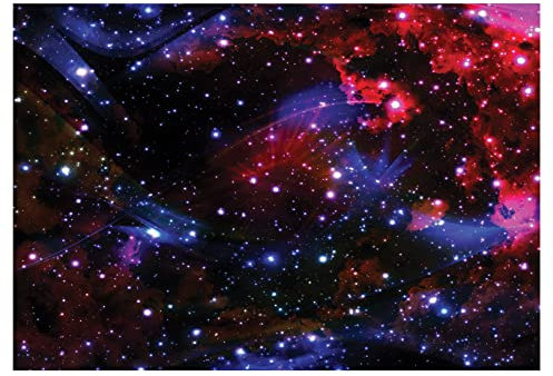 Forwall Fototapete Galaxie Weltraum Weltall Planeten Universum Sterne Kinderzimmer Jugendzimmer Vlies Tapete Wandtapete UV-Beständig Montagefertig (2515, V8 (368x254 cm) 4 Bahnen)