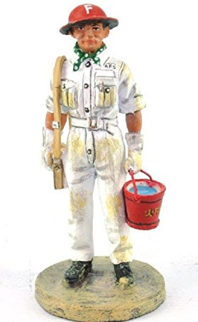 Del Prado Sammelfigur Feuerwehrmann Firefighter Figur Helfer Singapur 1941 1:32 ca. 7 cm Metall