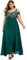 VEMOW Plus Size Elegante Damen Frauen Casual Kurzarm Kalt Schulter Boho Blumendruck Casual Täglichen Party Strand Langes Kleid Schulterfrei Strandkleid(Y3-Grün, 48 DE/XXL CN)