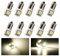QasimLed bianco caldo 24V BA9S 5SMD 5050 LED T4W lampadine 60LM Bagagliaio interno della cupola Mappa RV luci targa (pacchetto di 10)