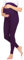 Merry Style Leggings Premaman Lunghi Donna MS10-297 (Prugna, XL)