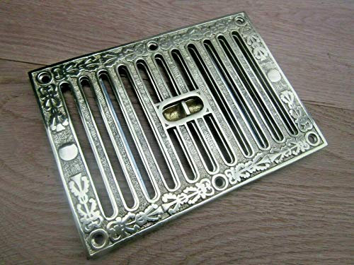 Large Brass Ornate Vintage Sliding Vent