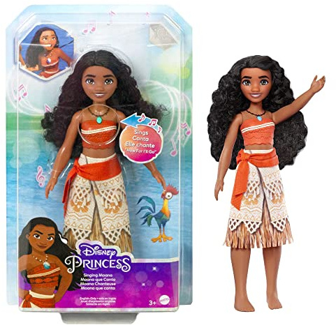 Mattel Disney Princess Vaiana Musical Singende Puppe auf Knopfdruck, Spielzeug + 3 Jahre HMG17
