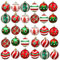Weihnachtskugeln Weihnachtsbaumschmuck Deko Set,30 Stück Rot Kunststoff Weihnachtsbaumkugeln Box mit Aufhänger Weihnachtsbaum Bälle Dekorationen für Weihnachten (Rot Grün)