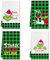 Ohok 4 Stück Weihnachten Handtücher 45x65 cm, Mode Dekoration Küchentücher Grich Weihnachtsmann Geschirrtücher Weiche Mikrofasertücher für Badezimmer Küche Trockentuch Weihnachten Deko (Set B)