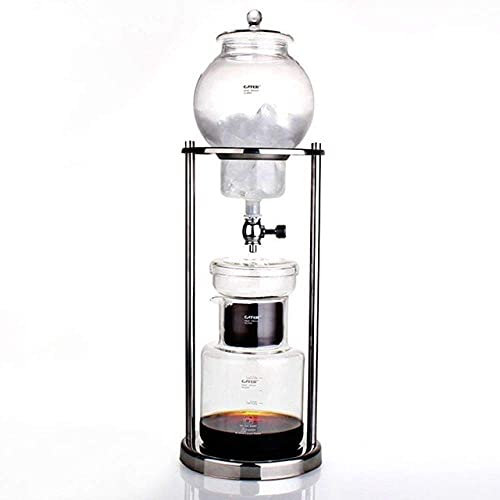 XiVue Caffettiera Moka, 600ml 1000ml Caffettiera a Goccia d'Acqua Strumenti riutilizzabili per filtri in Vetro Pentola per caffè Espresso Macchina per caffè ghiacciato, 200,400ml (600ml)