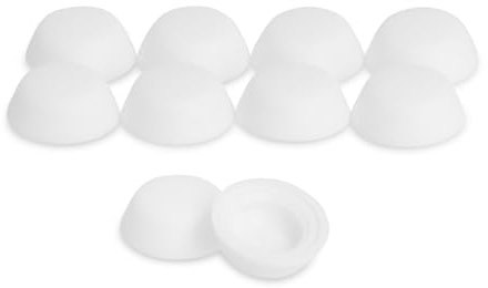 Abdeckkappen für Linsenkopfschrauben Weiss Plattkopfkappen 10 Stück Schraubenabdeckungen für Fensterbankschrauben (AußenØ:10mm, InnenØ:6mm,Höhe:4,0 mm)
