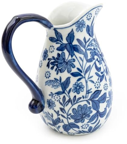 Home Deco London Sumatra Blue & White Large Ceramic Home Collection (Large Ceramic Jug 9)