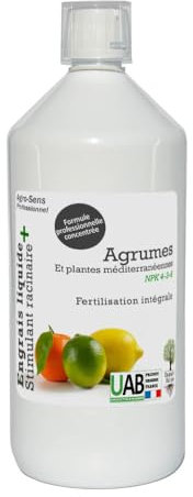 Engrais liquide agrumes et plantes méditerranéennes. Concentréà diluer. - 1 litre (500 litres de préparation)