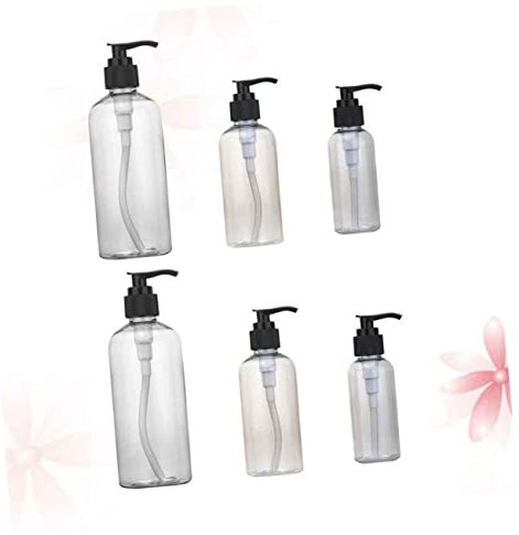 MAGICLULU 6 Pezzi bottiglie da viaggio bottiglia della pompa della pressa bottiglie di lozione vuote shampoo contenitori distributore di Bottiglia ricaricabile liquido lavamani