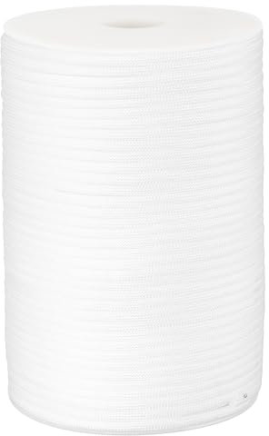 PATIKIL 328FT 550 Paracord, 7 Strand Parachutes Cord Spool 4mm Survival Strong Rope String for Camping Hiking Fishing, White