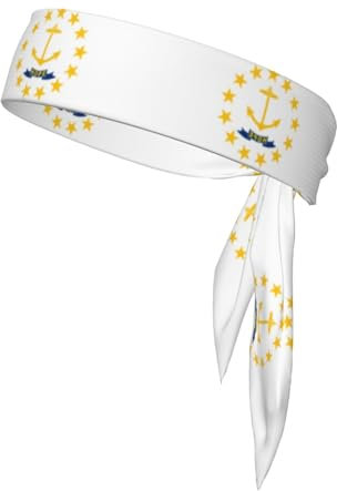 Rhode Island Staatsflaggen-Stirnbänder, Sport-Kopfband, Stirnband für Damen und Herren, Haarband für Laufen, Workout, Fußball