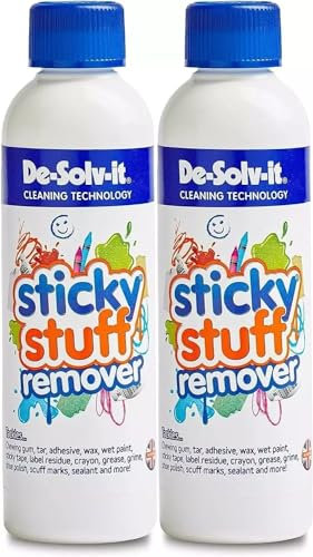 Pack of 2 De-Solv-it Cleaning Technology Sticky Stuff Remover Glue Chewing Gum Polish Paint Residue Remover 250ml