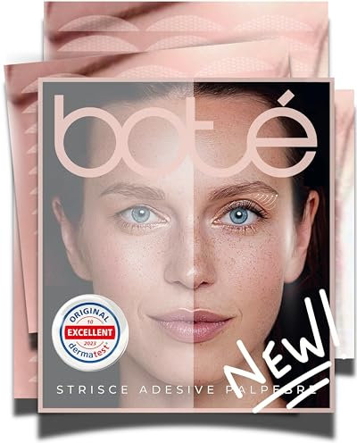 BOTÉ 144 Schlupflider Stripes unsichtbar & atmungsaktiv (XL) - Lidstraffung Strips für strahlende Augen - Eyelid Stickers gegen Schlupflider - Schlupflid Stripes - Dermatest sehr gut - NEUE GRÖSSEN