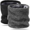 BARFULKER Winter Halsschlauch Herren Damen, Warm Gefüttert Strickschal Schlauchschal Ski Halswärmer Gesichtsschal Fleece Loop Schal Winddichte Gesichtsmaske Unisex, Schwarz Dunkelgrau