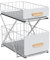 Rangement Sous évier à 2 Niveaux,Organiseur de Cuisine, Étagère sous Évier, Porte-épices,Panier de Rangement Coulissant en métal,pour Cuisine, Salle de Bain,Chambre-40 * 26 * 43 cm-blanc (1 pièce)