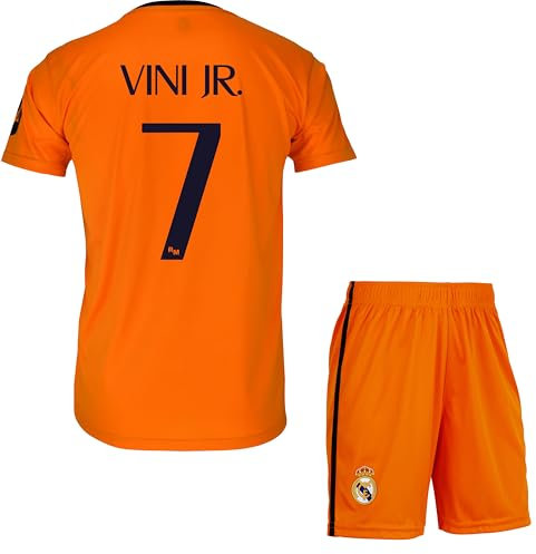 Real Madrid – Conjunto de fútbol – Camiseta corta Real Vinicius Junior – Colección oficial de 12 años