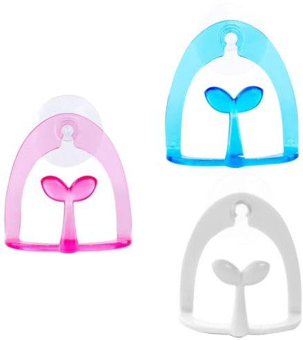 Ciieeo 3piezas Estante De Almacenamiento Ventosa Soporte para Estropajos Escurridor De Estropajos Hogar Restaurante Cocina Color Aleatorio
