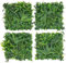 Künstliche Blätter Hecke Paneele Hecke Wand Paneel 4 Stück künstliche Buchsbaum-Topiary-Wandpaneele, grüner Heckengras-Hintergrund(100 x 100cm)