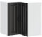 vidaXL Kitchen Wall Corner Cabinet - Black, Engineered Wood, Wall Mounted, 57x57x60 cm, Modern Style, Storage Solution