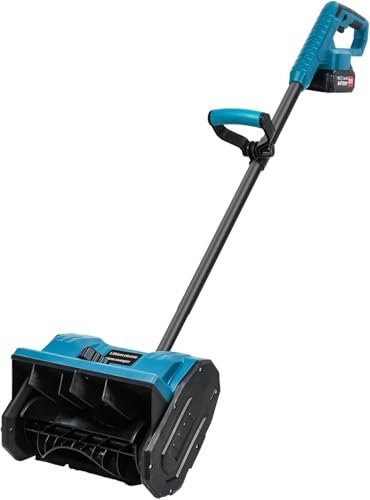 ILYPOP SHOP - Spazzaneve ricaricabile a batteria, pala da neve professionale senza fili, spazzaneve elettrico con 2 batterie 48V, strumento per pulizia della neve e pulizia vialetti