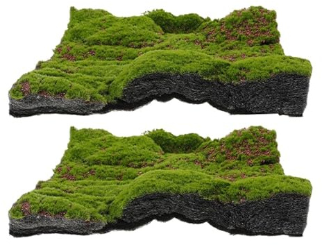 Gadpiparty Lot De 2 Tapis De Mousse Artificielle Réalistes Tapis De Gazon Synthétique 11.81 X 11.81 X 0.98 in pour Jardin Balcon Terrasse Décoration Intérieure Et Extérieure