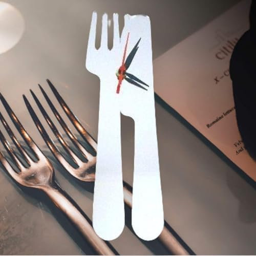 Servewell Horloges en forme de couteau et fourchette – Plusieurs choix de couleurs Rose brillant 30 cm