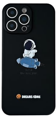 Yonds Queen for iPhone 12 mini Cute Case, Cool Cartoon Astronaut Space Planet Rocket Design Stylish Bumper Cover Soft TPU Protective Anti-Slip Shockproof Fashion Case(iPhone 12 mini, Space)