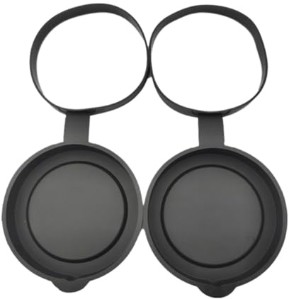 Fangxuee 2 Pieces Binoculars Protective Rubber Objective Lens Cap Binocular Best Protect 52-55MM