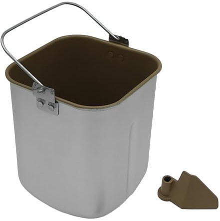 Fockety Haushalts-Brotbackautomat, 14,3 x 14,3 x 19,4 cm großer Rühreimer aus lebensmittelechter Aluminiumlegierung mit Antihaftbeschichtung, Brotbackform-Innenteil zum Austauschen