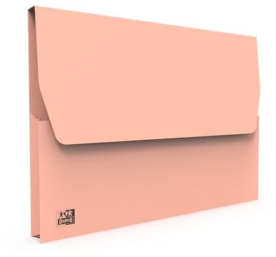Oxford Lot de 10 Chemises à Poche Carte Kraft 24x32cm Rose Pastel