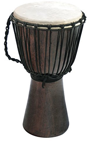 Djembé Fiberglas Metalleffektlack 50cm Ziegenhaut Ø 24 cm Trommel Leicht Afrika