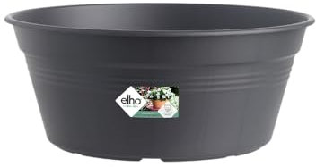 Elho Green Basics Bowl 38 - Vaso per Esterno - Ø 38.0 x H 15.9 cm - Nero/Living Black