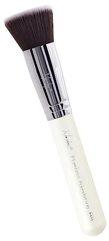 Nanshy Flat Top Flawless Foundation Makeup Brush Groß Kabuki Pinsel Mineral Powder Liquid Fluid Kosmetik Make Up Kontur Vegane Synthetisch Profi
