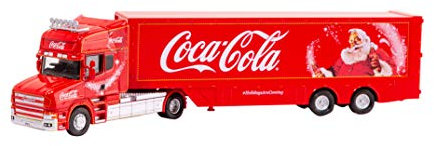 TruffleShuffle Coca-Cola Oxford Diecast 1:176 Maßstab 76TCAB004CC T Cab Box Trailer, Box Trailer, Diecast Model Truck, Lkw, Weihnachten, Erwachsene, Unisex, 14+
