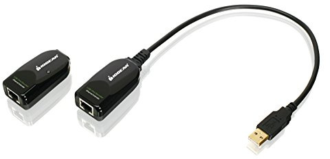 IOGEAR USB 2.0 Extender Over Cat5 5E 6 Adapter - Anschluss bis zu 164Ft - USB Typ A (M) auf A (F) - Plug n Play - Festplatten - Drucker - Scanner - Smart Boards - GUCE62