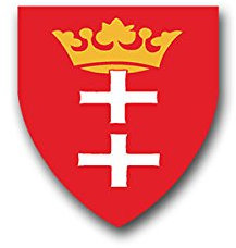 Aufkleber/Sticker Danzig Gdansk Polen Pommern Wappen Abzeichen 6x7cm A1179