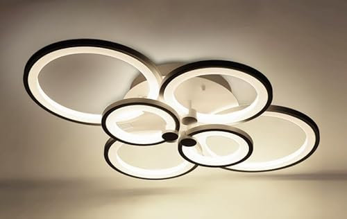 Eurohandisplay LED Deckenleuchte 6067-6fl 80x58x16cm LED 70W mit Fernbedienung Lichtfarbe/Helligkeit einstellbar Acryl-Schirm weiß lackierte Metallrahmen Design A+ (6067-6fl 80x58x16cm LED 70W)
