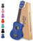 Strong Wind Sopran Ukulele 21 Zoll Lindenholz Ukulelen für Anfänger Vier Saiten Hawaii Gitarre Ukulele für Erwachsene Jugendliche Blau