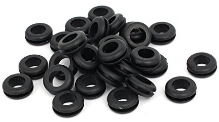sourcing map 30 Stk Gummiring Dichtungsmuffe elektrische Verkabelung Dichtung Schwarz 10 mm Innen-Durchmesser de