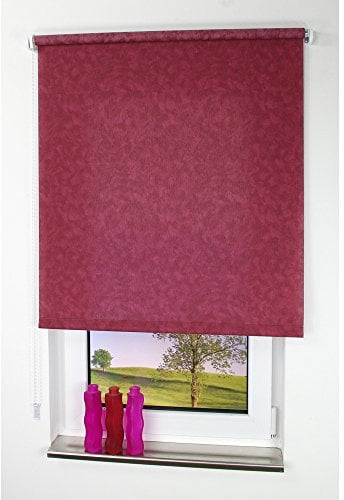 LIEDECO Seitenzugrollo Dekor-Tageslicht, Wolken bordeaux 122X180 CM