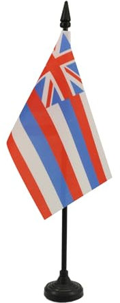 AZ FLAG - Tischflagge Hawaii - 15x10 cm - Hawaiische Bundesstaat Tischfahne 10 x 15 Cm - Flaggen
