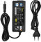 LEICKE Bloc d'alimentation 12V 7,5A 90W, 5.5*2.5mm/ 5,5*2,1mm Connecteur, Pour écrans LCD/ TFT, LED-Strips, NAS QNAP TS-451, Disques durs externes, pour PicoPSU, Routeurs, Hubs, Switches, PC embarqué