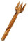 Olivenholz Antipasti Gabel groß Anti Pasti Besteck ca. 11 cm mit schöner Maserung Unikate aus Oliven Holz Naturprodukt