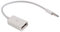 CABLEPELADO Cable Adaptador USB Hembra a Jack 3.5mm AUX Macho, Adaptador de USB a Audio AUX, Cable convertidor USB a 3.5mm, Apto para conectar Dispositivo USB a Toma AUX del Coche, 20 cm, Blanco